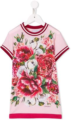 Dolce & Gabbana Kids peonies print dress