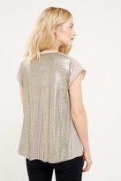 Thumbnail for your product : Oasis CRINKLE FOIL PLEAT BACK TEE [span class="variation_color_heading"]- Gold[/span]