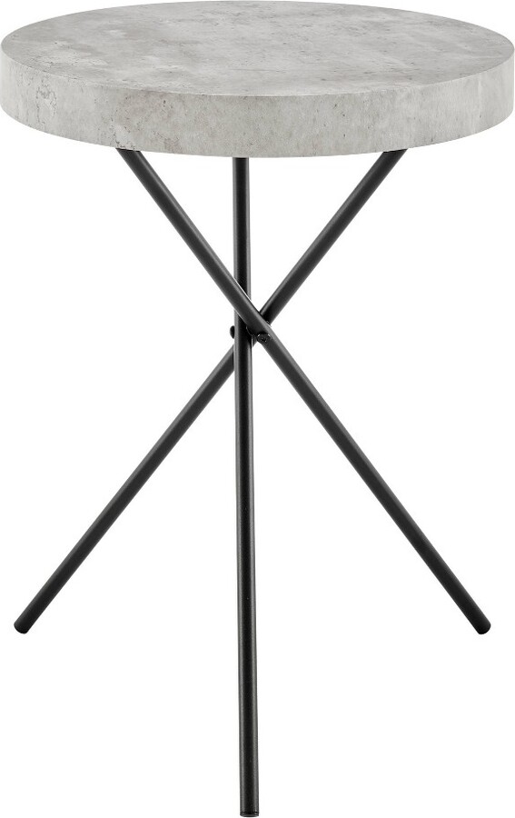 Danya B 17.6" Round 3 Legged Industrial Style Side Table Cement ShopStyle