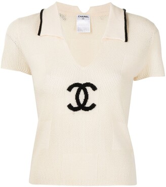 Chanel Pre Owned 2004 CC logo polo shirt - ShopStyle Tops