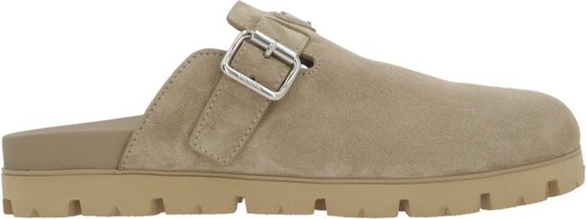 Prada Triangle-Logo Mules