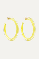 Thumbnail for your product : Alison Lou Medium Jelly Lucite And Enamel Hoop Earrings