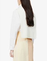 Thumbnail for your product : Sandro Raven zipped-neck wool and cashmere-blend top