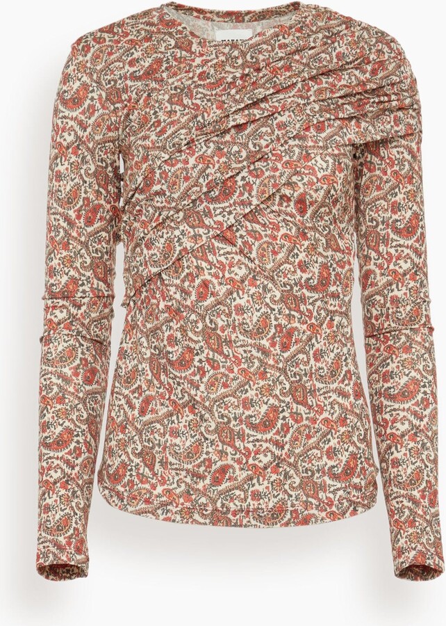 Etoile Isabel Marant Dressi Blouse in Rust