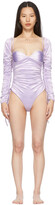 Thumbnail for your product : Isa Boulder SSENSE Exclusive Purple James One-Piece Swimsuit