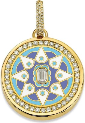 BUDDHA MAMA Sky Blue Mandala Diamond Pendant