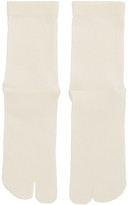 Thumbnail for your product : Maison Margiela Off-White Gauge 12 Jersey Socks