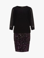 Thumbnail for your product : Phase Eight Geonna Sequin Skirt Knit Dress, Black