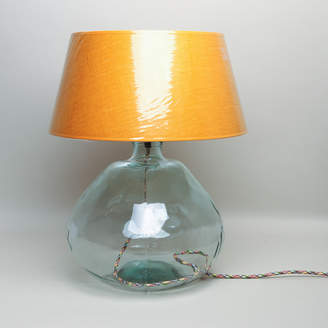 clear Jarapa - Recycled Glass Bubble Lamp - Yellow/Glass