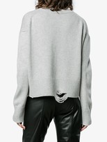 Thumbnail for your product : Helmut Lang Distressed Knit Cotton Jumper