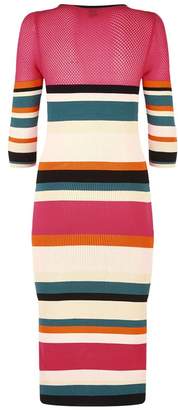Pinko Stripe Print Midi Dress
