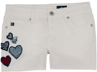 AG Jeans Girls' Lyla Shorts w/ Heart Patches, Size 4-6X
