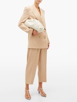Thumbnail for your product : Petar Petrov Hilary Cropped Virgin-wool Twill Trousers - Nude