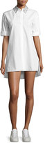 Thumbnail for your product : Alice + Olivia Camron Embellished-Collar Tunic Shirtdress, White