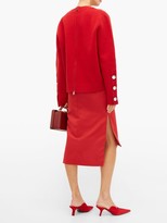 Thumbnail for your product : No.21 Crystal-embellished Wool-blend Sweater - Red