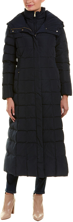 cole haan long down jacket