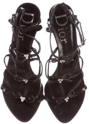 Christian Dior Embellished Multistrap Sandals