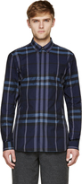 Thumbnail for your product : Burberry Navy Classic Plaid Shirt