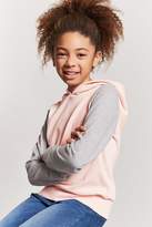 Thumbnail for your product : Forever 21 Girls Contrast Sleeve Hoodie (Kids)