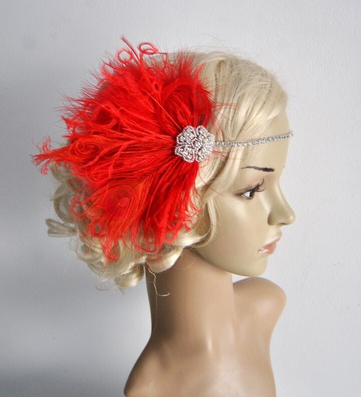 red gatsby headpiece