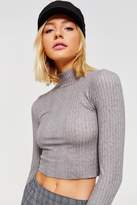Thumbnail for your product : Ardene Basic Mock Neck Crop Top