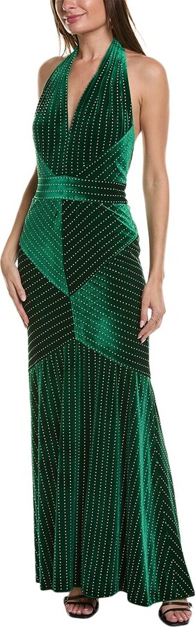 Tadashi Shoji Velvet Rhinestone Gown ShopStyle Evening Dresses