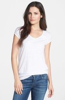 Thumbnail for your product : Lucky Brand 'Aubrey' Lace Yoke V-Neck Tee