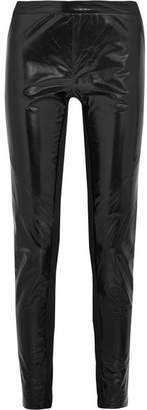 Gareth Pugh Stretch Jersey-paneled Glossed-leather Skinny Pants - Black