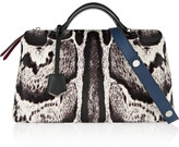 Thumbnail for your product : Fendi Bauletto printed calf hair and leather tote