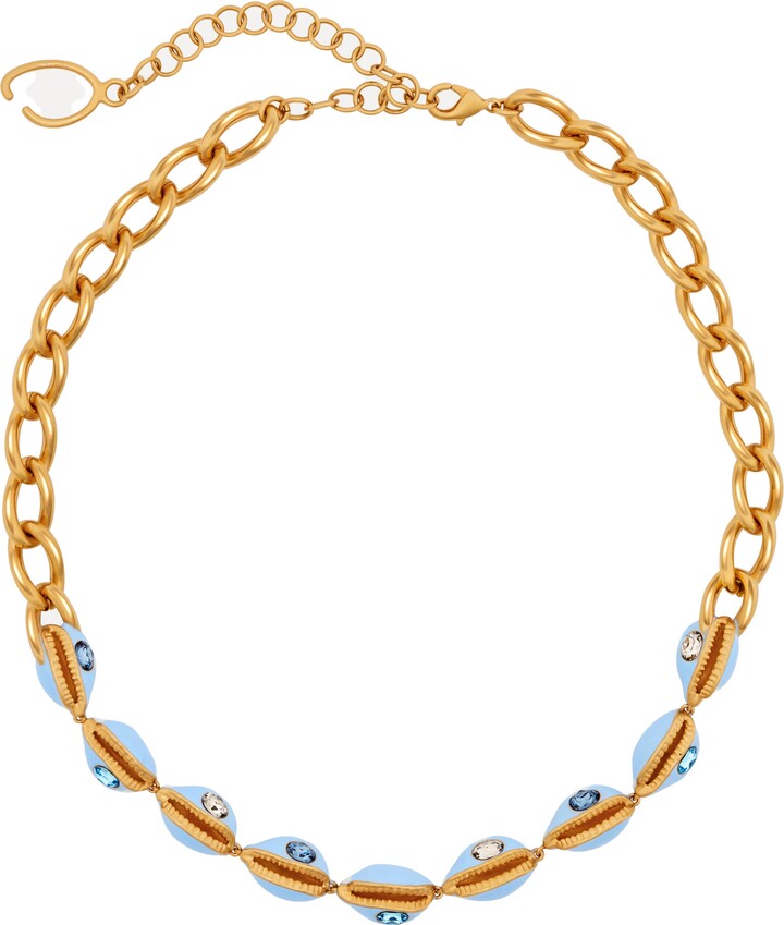 Oscar de la Renta Cowrie Shell Collar Necklace