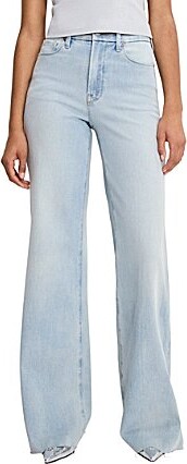 Good American Good Waist High Rise Wide Leg Palazzo Jeans