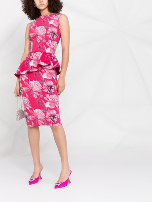Le Petite Robe Di Chiara Boni Floral-Print Sleeveless Midi Dress