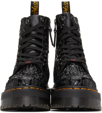 Dr. Martens Black X-Girl Edition Leopard Jadon Boots