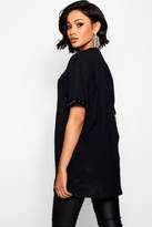 Thumbnail for your product : boohoo Studded Choker Cuff T-Shirt