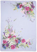 Thumbnail for your product : Oscar de la Renta Floral-Print Oblong Scarf, Navy
