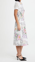 Thumbnail for your product : Marchesa Notte Short Sleeve Collared Shirt Dress with Lace Yoke