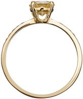 Thumbnail for your product : Moissanite 9 Carat Yellow Gold 100pt Solitaire Ring with Set Shoulders