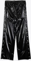 Thumbnail for your product : Drkshdw Pusher Pant Black pvc pant with side snaps - Pusher pant