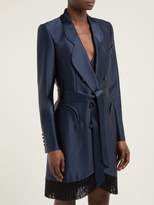 Thumbnail for your product : BLAZÉ MILANO Let's Fly Sunshine Belted Fringed Silk Midi Dress - Womens - Navy