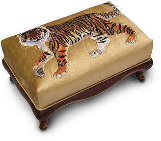 Jay Strongwater Tiger Ottoman