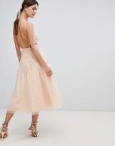 Thumbnail for your product : ASOS Design DESIGN beaded backless midi dress
