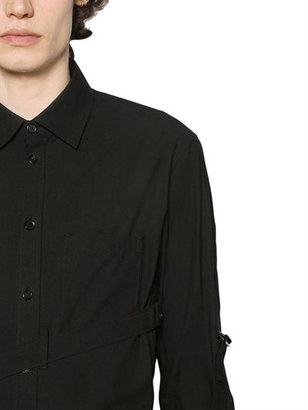Yohji Yamamoto Belted Cotton Poplin Shirt