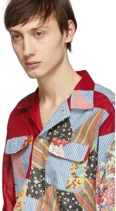 Off-White Bode Red and Patchwork Havana Shirt