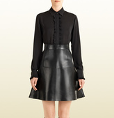 Thumbnail for your product : Gucci Satin Ruffle Button-Down Shirt