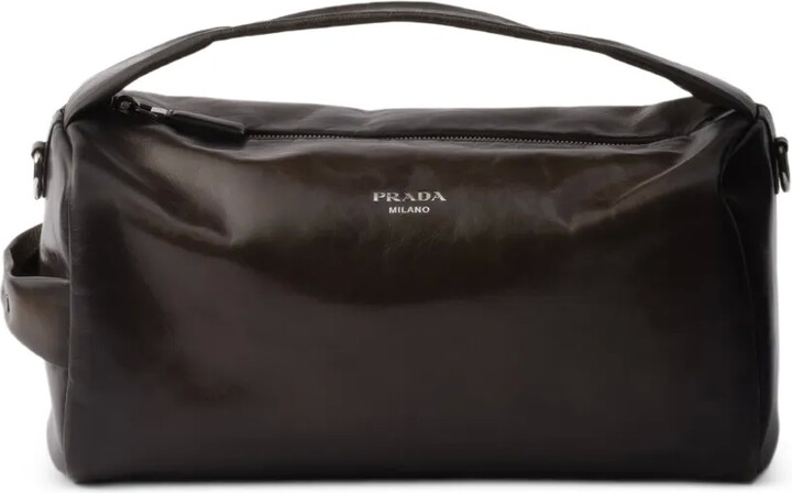 Prada Leather Zipper Shoulder Bag