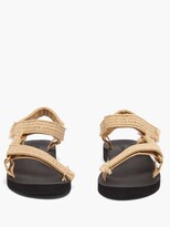 Thumbnail for your product : Arizona Love Trekky Woven-raffia And Recycled-nylon Sandals - Tan