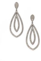 Thumbnail for your product : Adriana Orsini Double Teardrop Sparkle Earrings/Silver