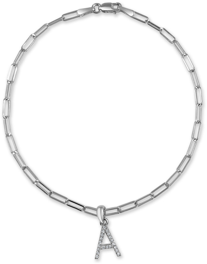 Sabrina Designs 14K 0.08 Ct. Tw. Diamond Initial Bracelet (A-Z)