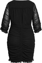 Thumbnail for your product : City Chic Ruche Love Dress - black