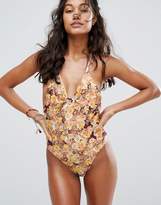 Thumbnail for your product : Somedays Lovin Vintage Rose Print Swimsuit